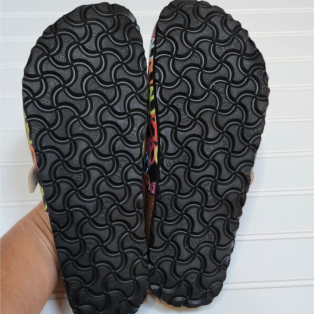 Birkenstock Birki's Peace Sign Print Mary Jane Clogs Size 7 Women's/5 Men's - Picture 10 of 10